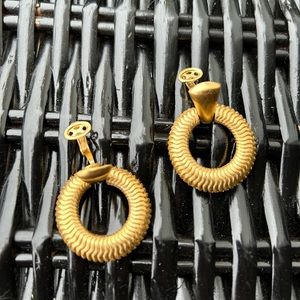Women’s gold clip on earrings